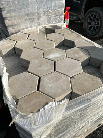 LOT PAVÉ HEXAGONE | IVOIRE | 80MM ÉPAISSEUR